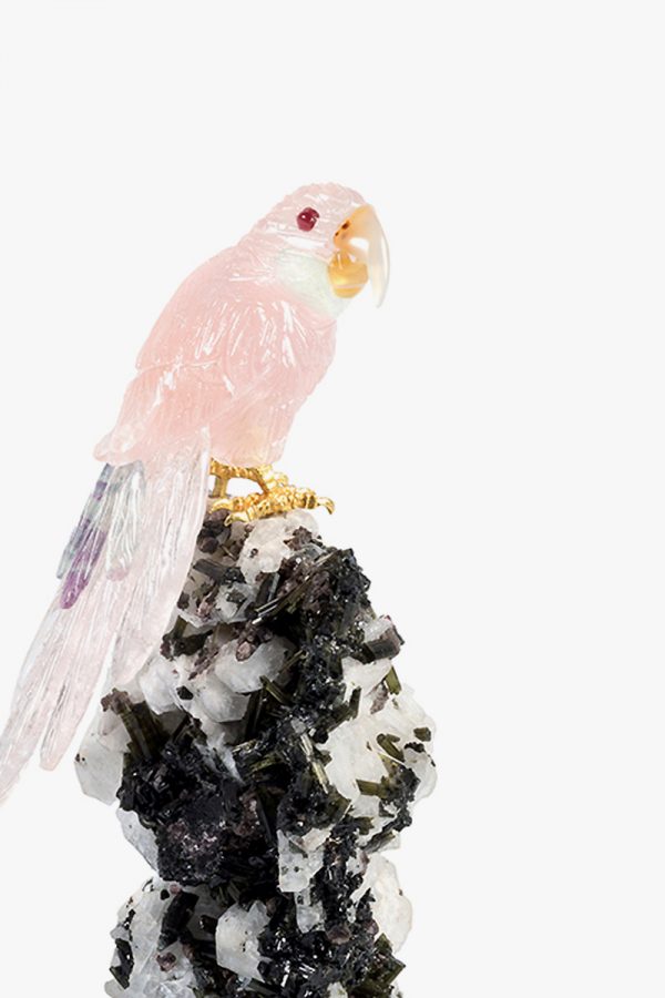Arara-em-Pedra-Quartzo-Rosa-2
